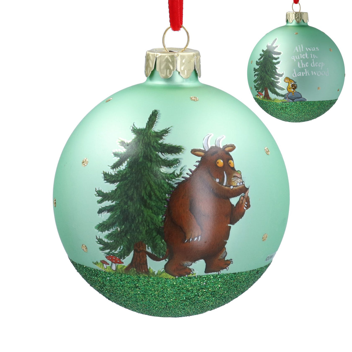 Glass Ball 8cm | Green The Gruffalo & Mouse