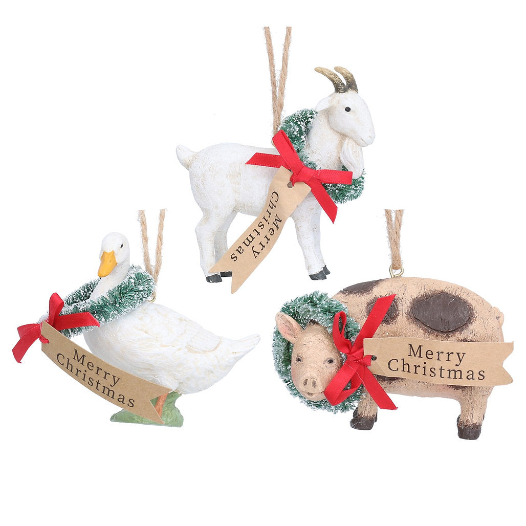Hanging Decorations | Goat, Goose & Pig