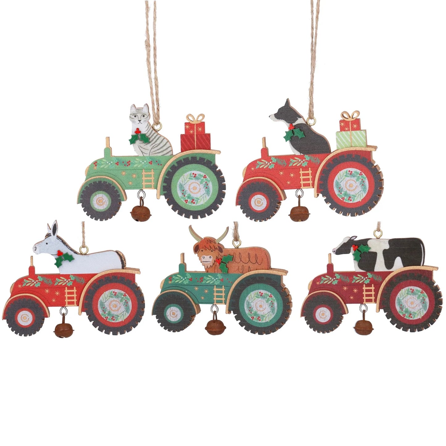 Wood Animals In Tractor Dec