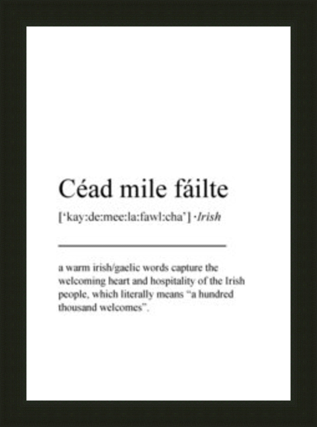 Framed Irish Sayings| Cead Mile Failte