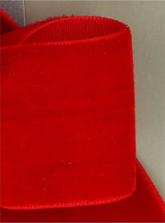 Red Velvet Bow Decoration Pack of 2