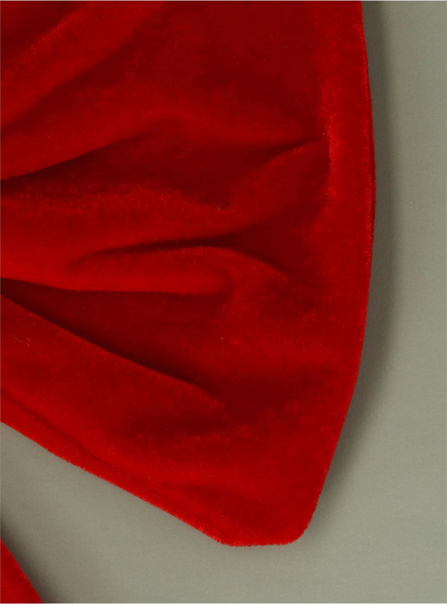 Red Velvet Clip On Bow Large