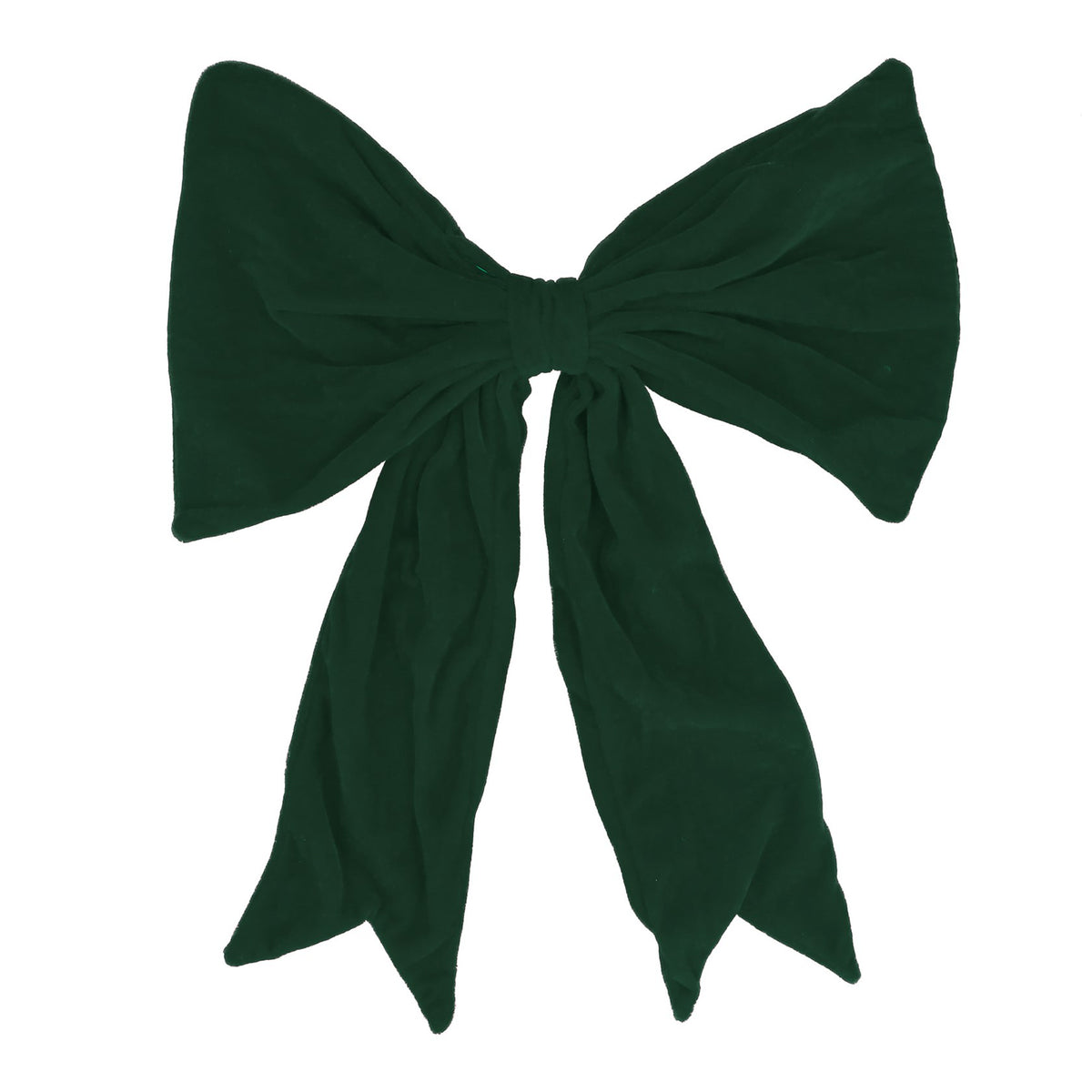 Dark Green Velvet Clip On Bow | Large