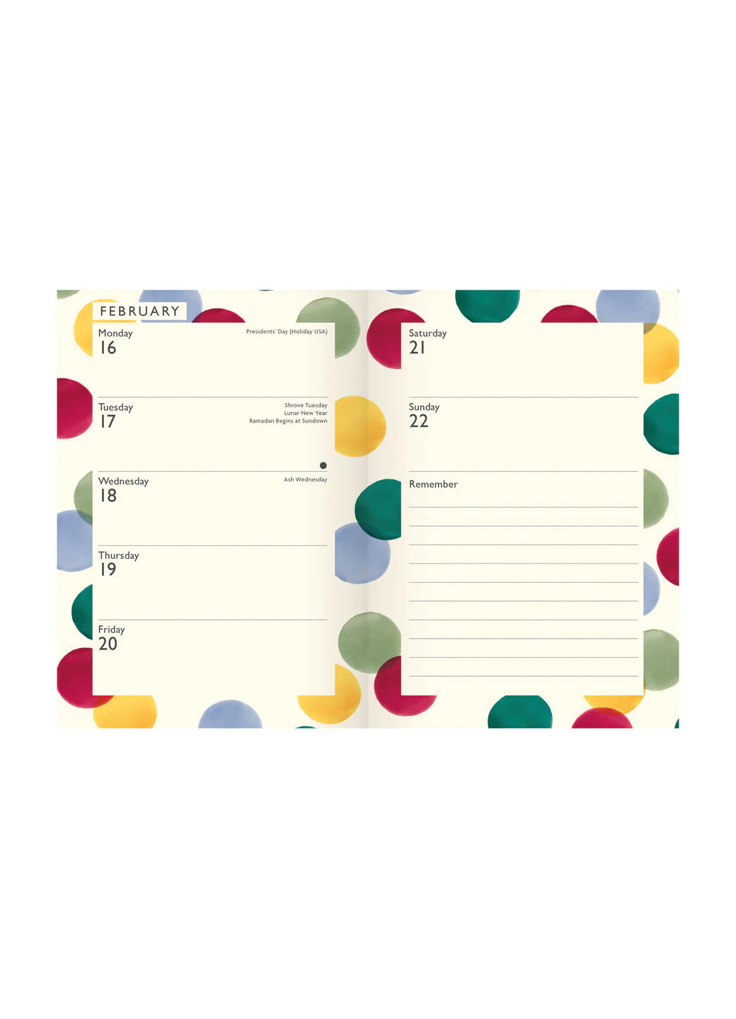 Emma Bridgewater Big Polka Dot A6 Diary 2026