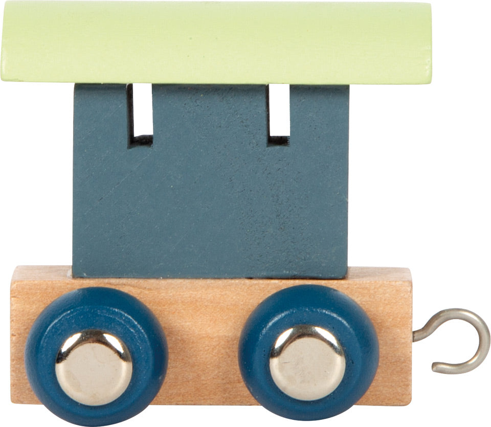 Polar Train Car Birch & Slate Blue