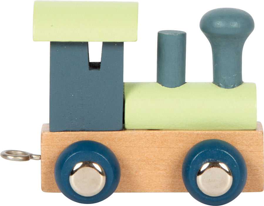 Personalised Name Train | Polar Train Engine Birch & Slate Blue