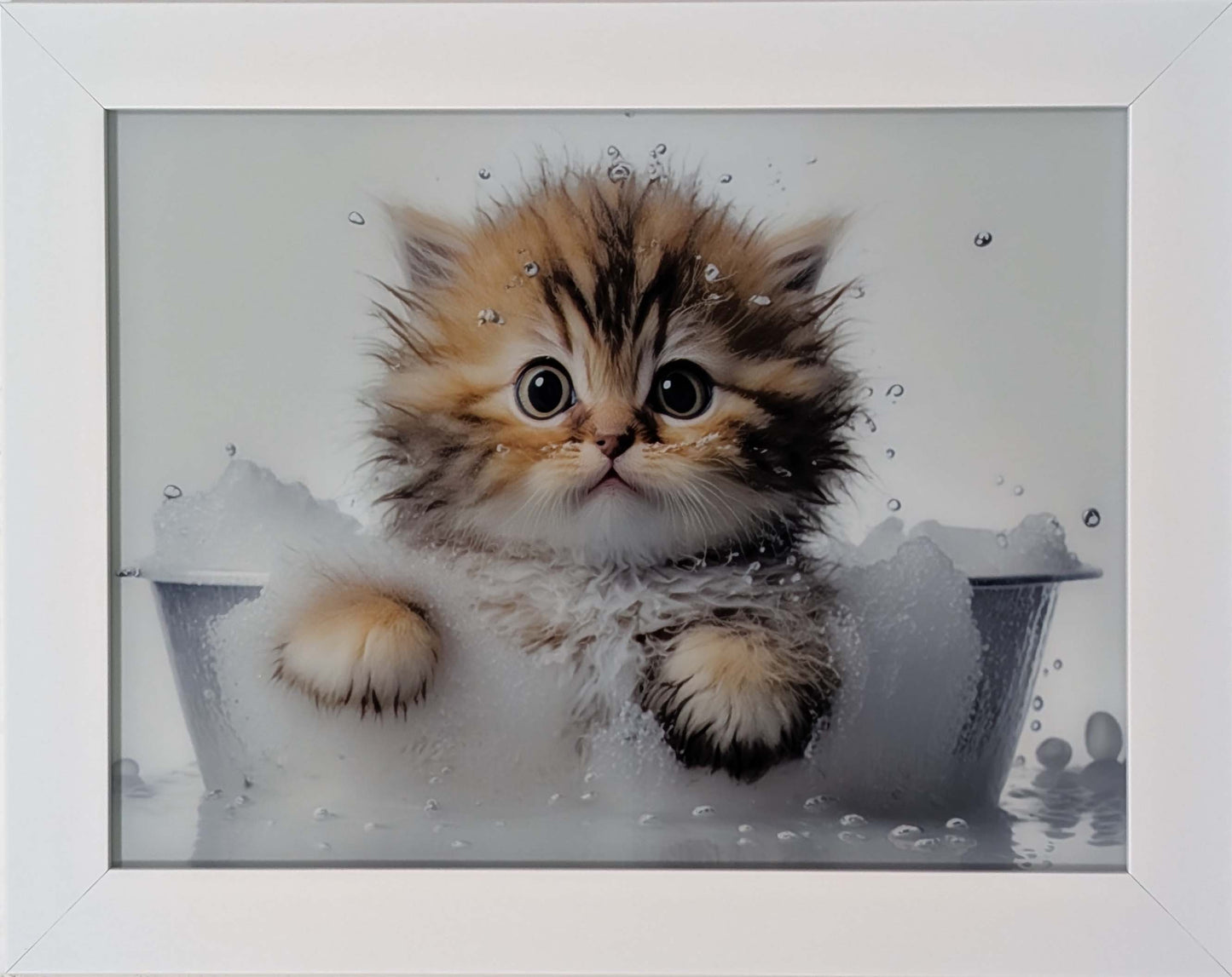 Kitten In Bath | Framed Print