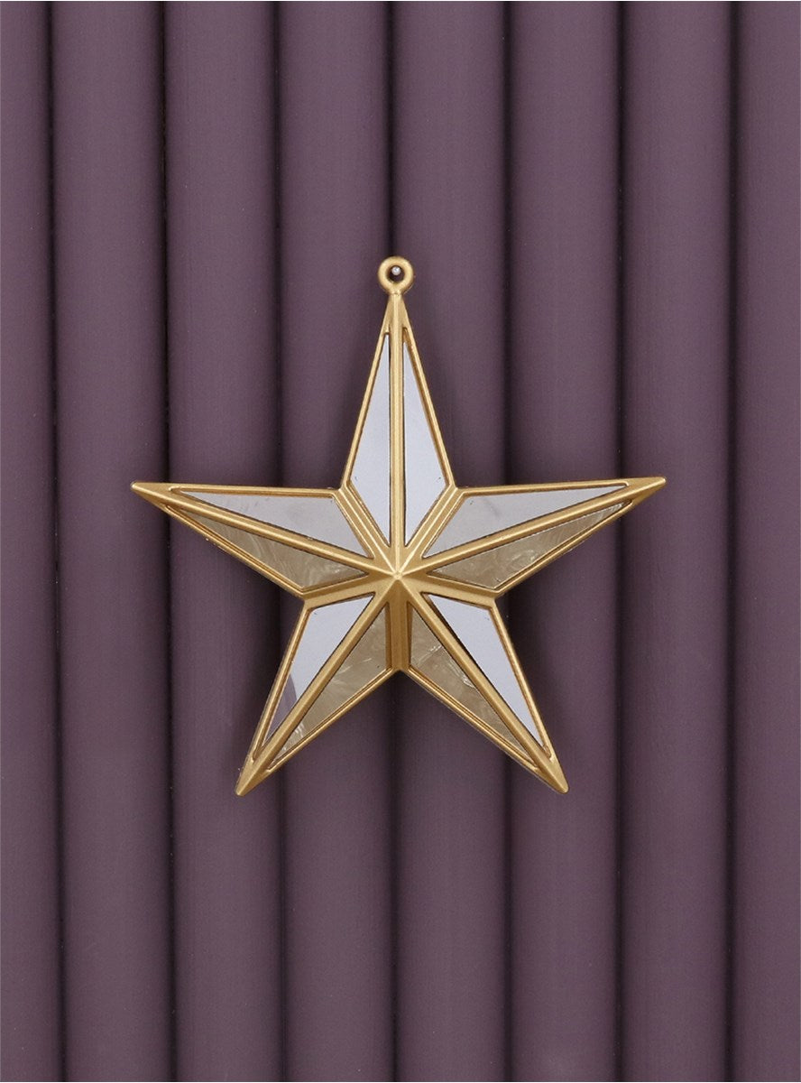 Gold 5-Point Mirror Star | Hanging Decoration
