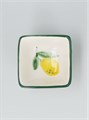 Artisan Lemon Stoneware Mini Sq Bowl