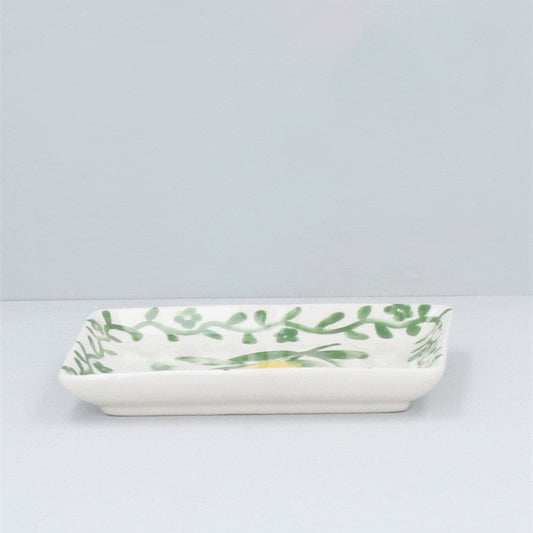 Artisan Lemon Stoneware Small Rectangular Plate