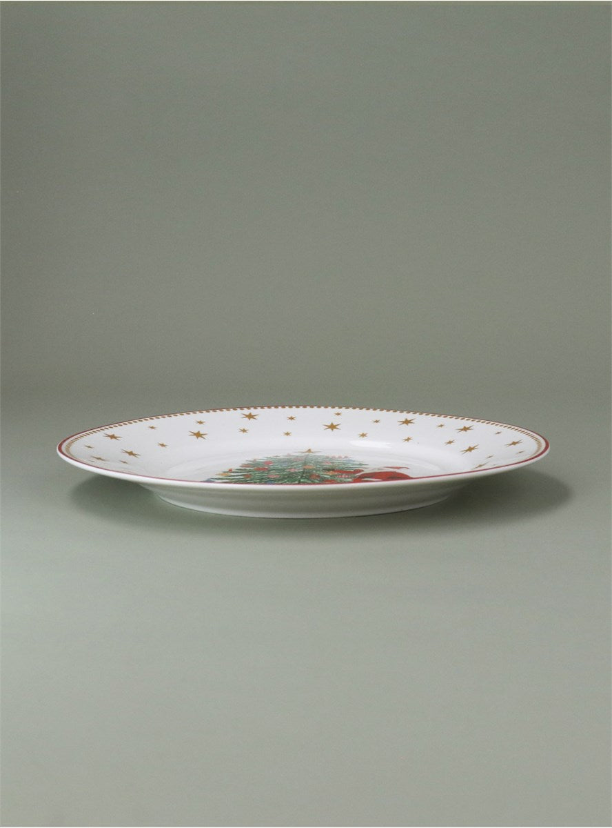 Nostalgia Santa/Tree New Bone China Small Plate