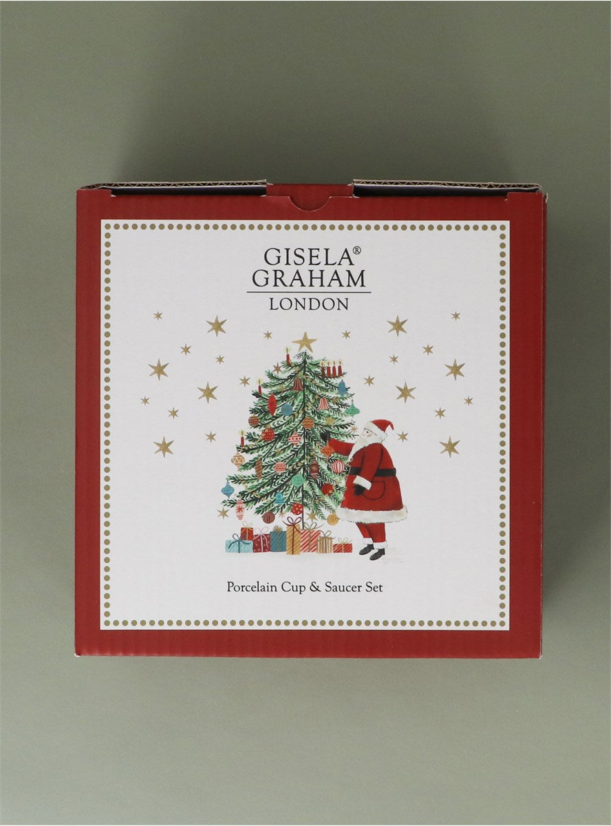 Nostalgia New Bone China Santa/Tree Cup/Saucer