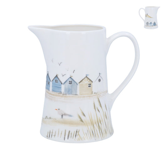 Beach Huts Bone China Jug | Medium