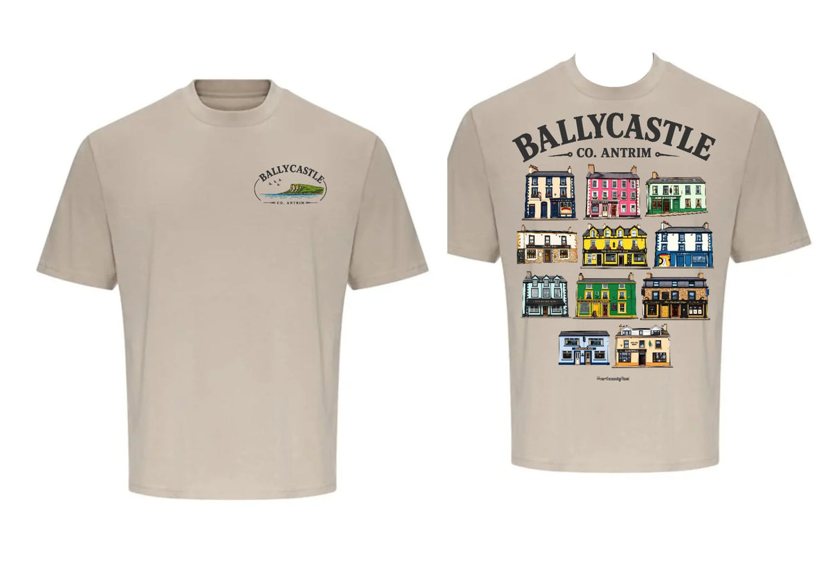 Ballycastle Pubs T-shirt | Stone