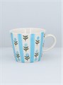 Blue Stripe Tower Stoneware Mug