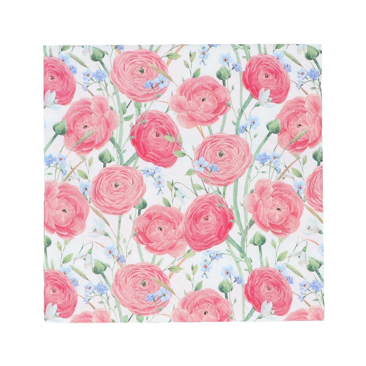 Paper Napkin | Pink Ranunculus | Pack of 20