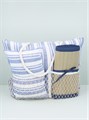 Blue Stripe Beach Bag Set
