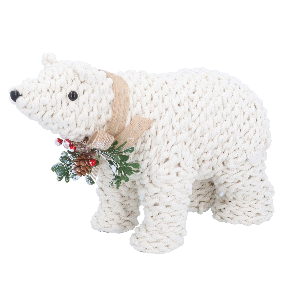 Twine Wrapped Polar Bear Ornament