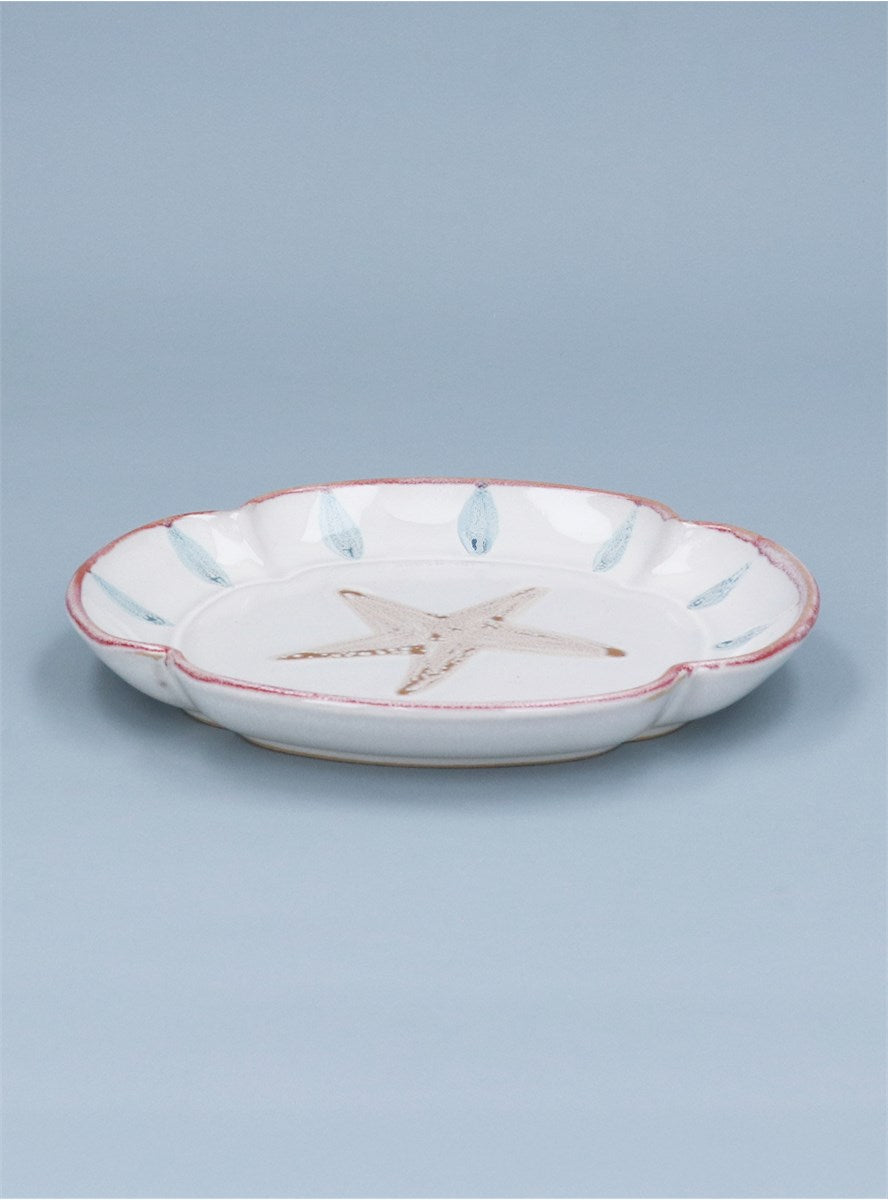 Starfish Fluted Stoneware Plate Small