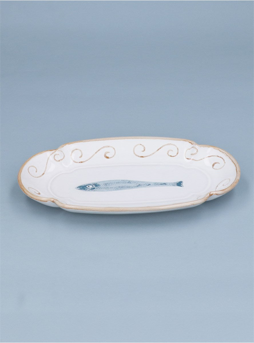Fish Fluted Stoneware Plate