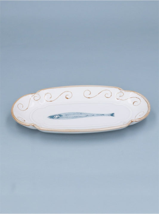 Fish Fluted Stoneware Plate