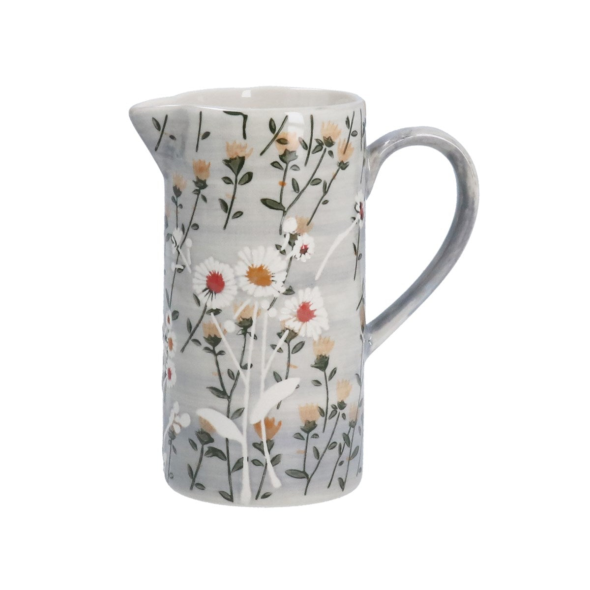 Grey Wild Daisy Stoneware Jug|Small