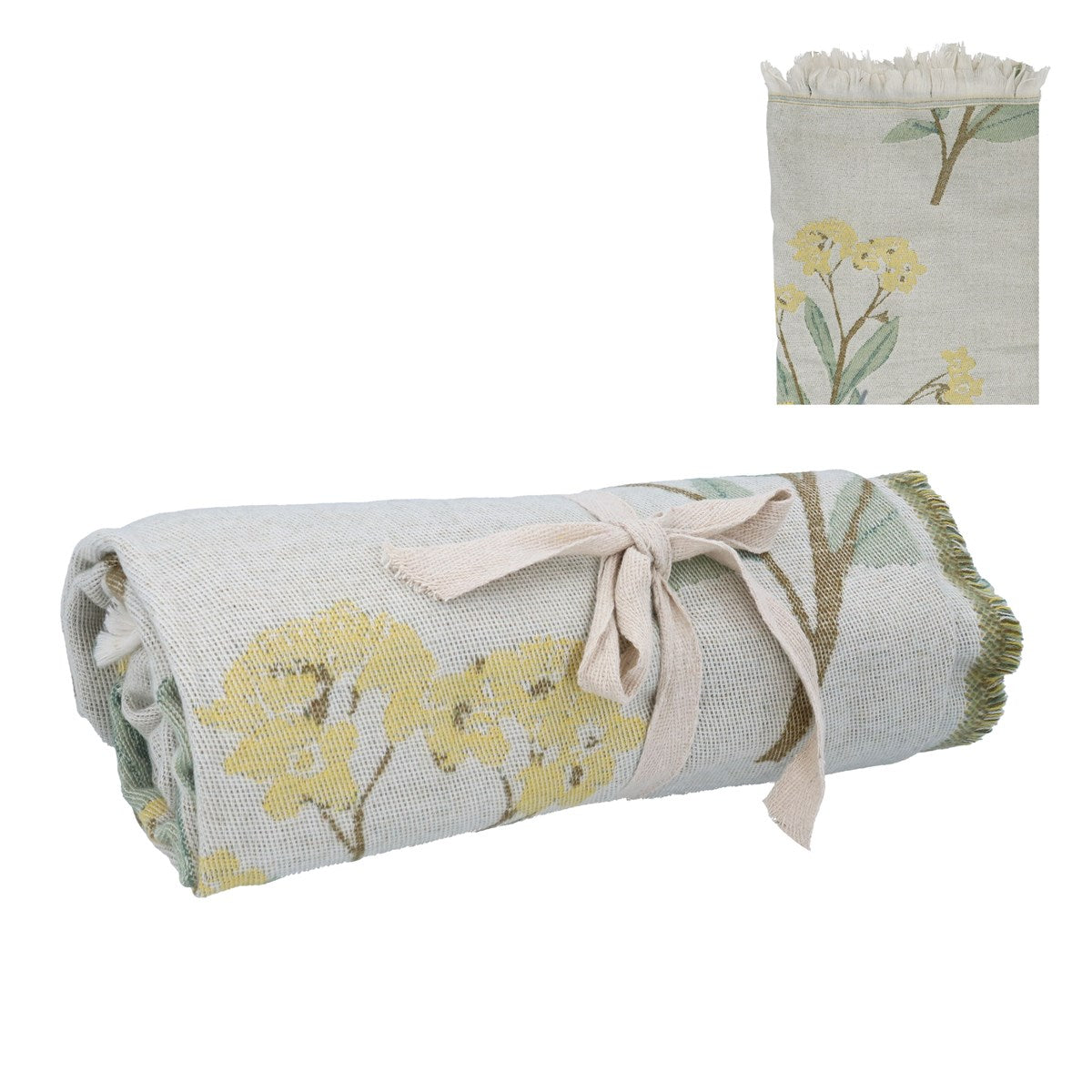 Yellow Oleander Flower Fine Cosy Throw