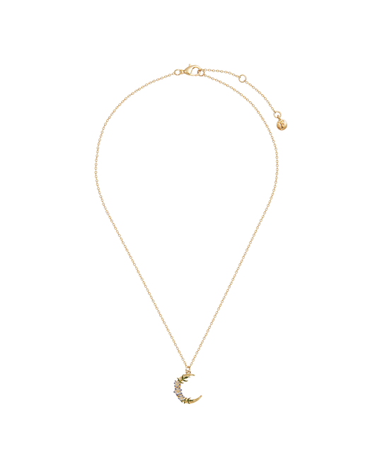 Nightshade Moon Pendant Necklace | Gold