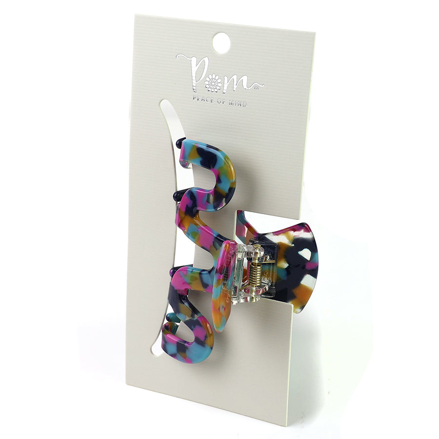 Confetti Wave Acrylic Claw Clip