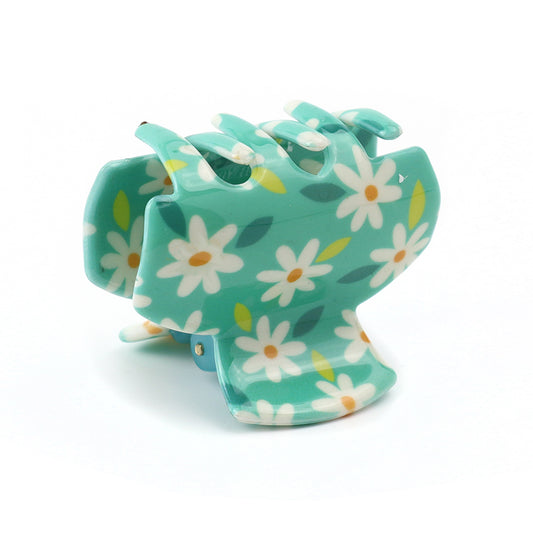 Aqua Daisy Small Claw Clips 2Pk