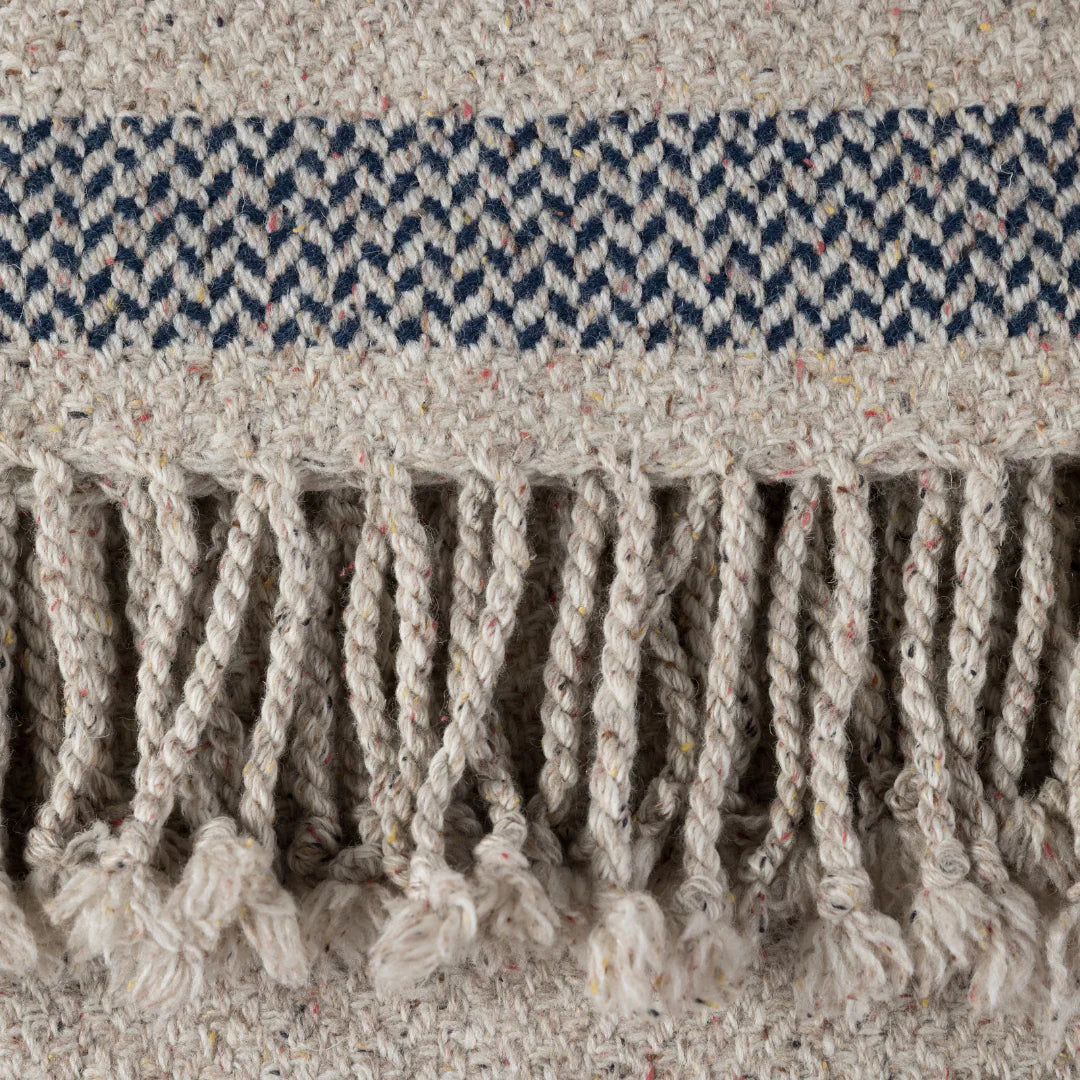 Scatter Box | Lewis Throw | Camel & Navy | 130 x 170cm