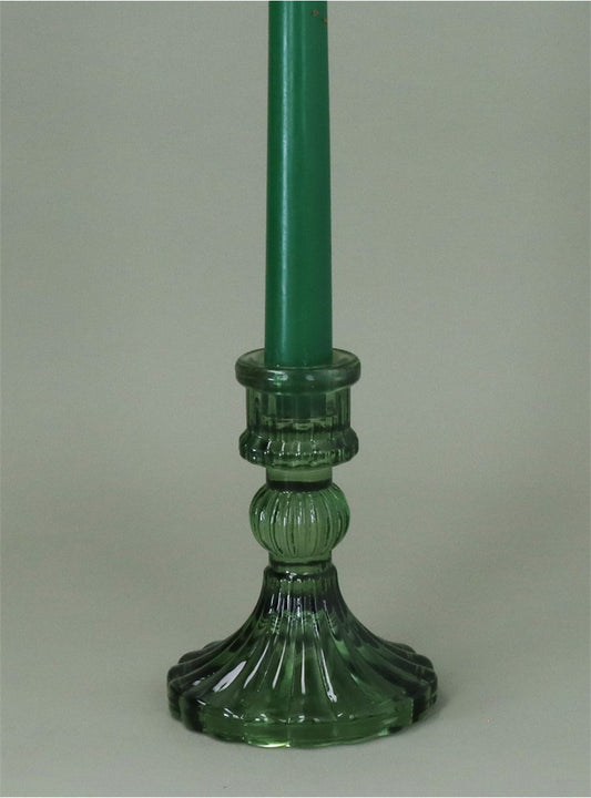 Emerald Green Glass Classic Candlestick