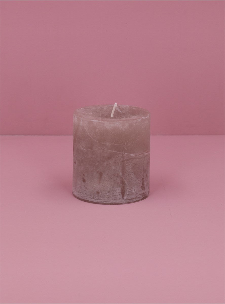 Light grey mini pillar candle