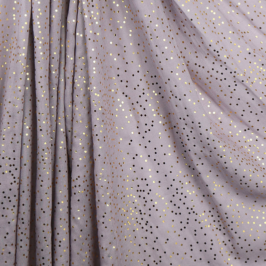 Pale Grey Viscose Scarf With Gold Speckle Foil