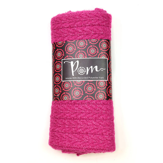 Rose Pink Herringbone Cable Knit Scarf