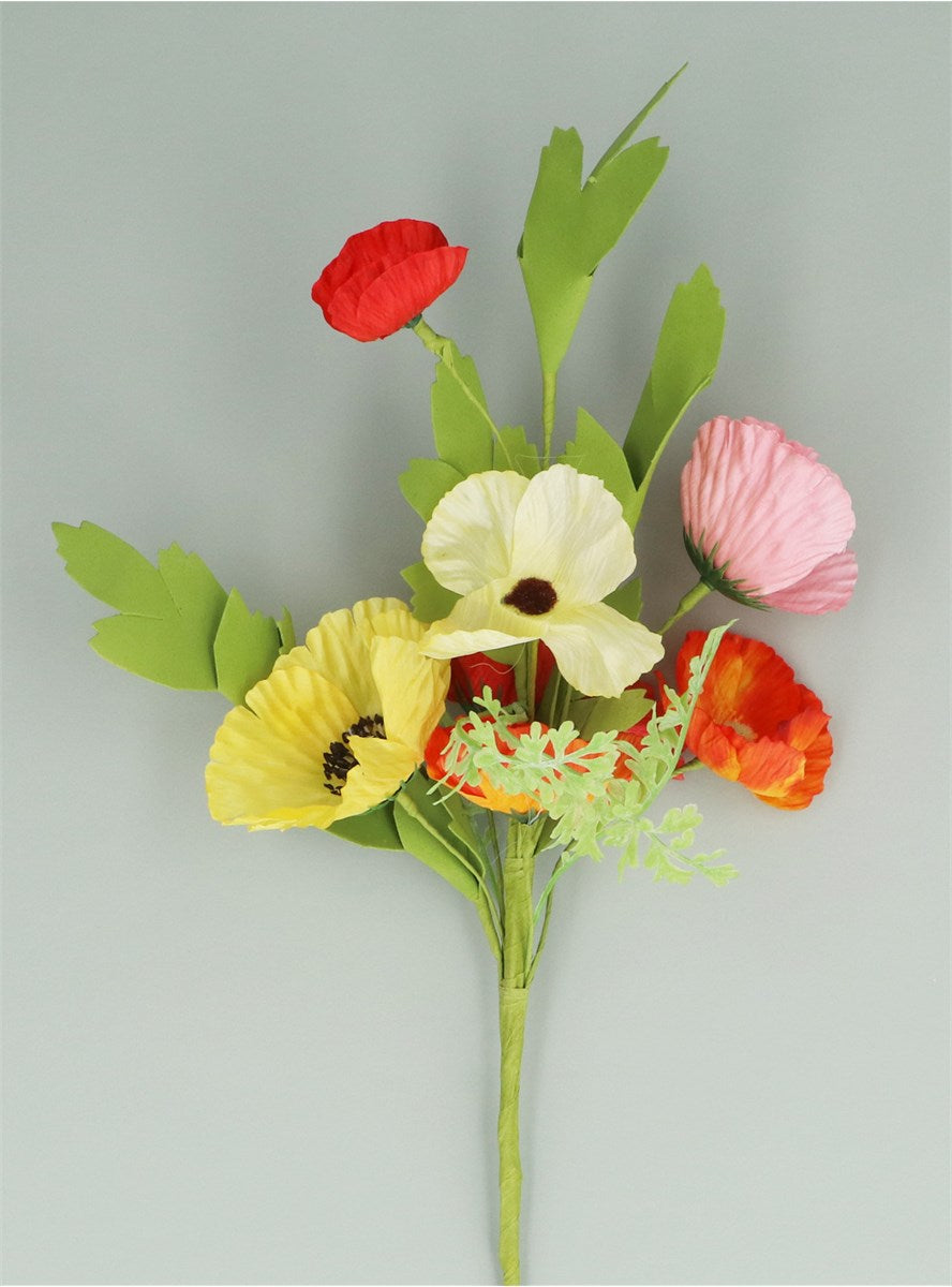 Mixed Poppies Spray