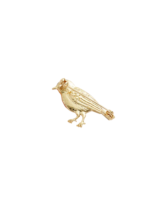 Enamel Robin Brooch