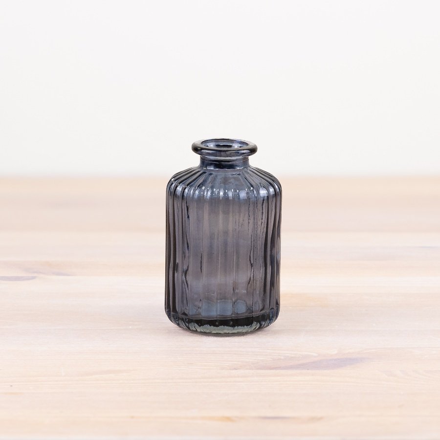 Blue Glass Bottle Vase 10.8cm