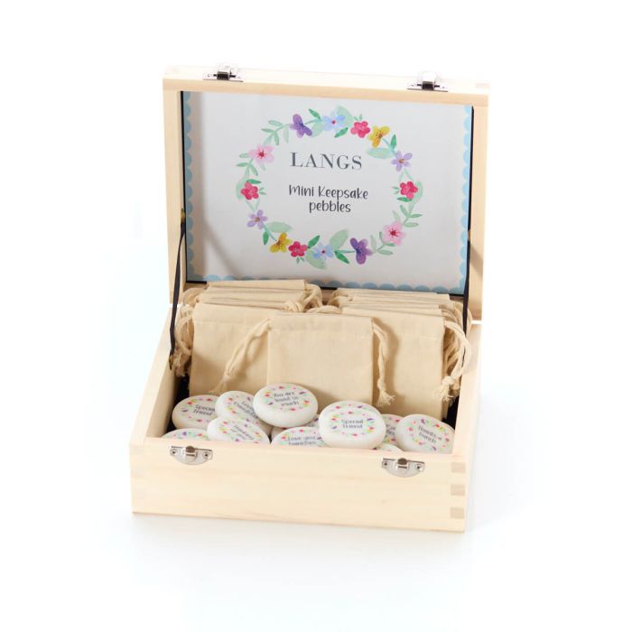 Marble Floral Round Pebble Double Sided