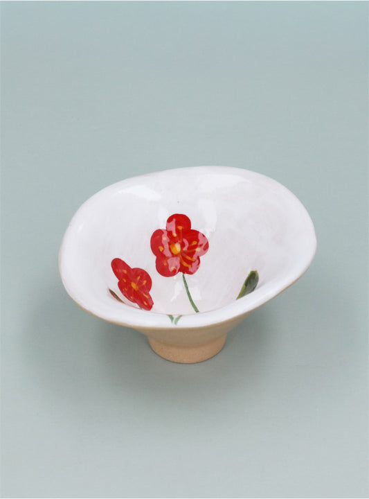 Snack Bowl | Meadow Red Flower