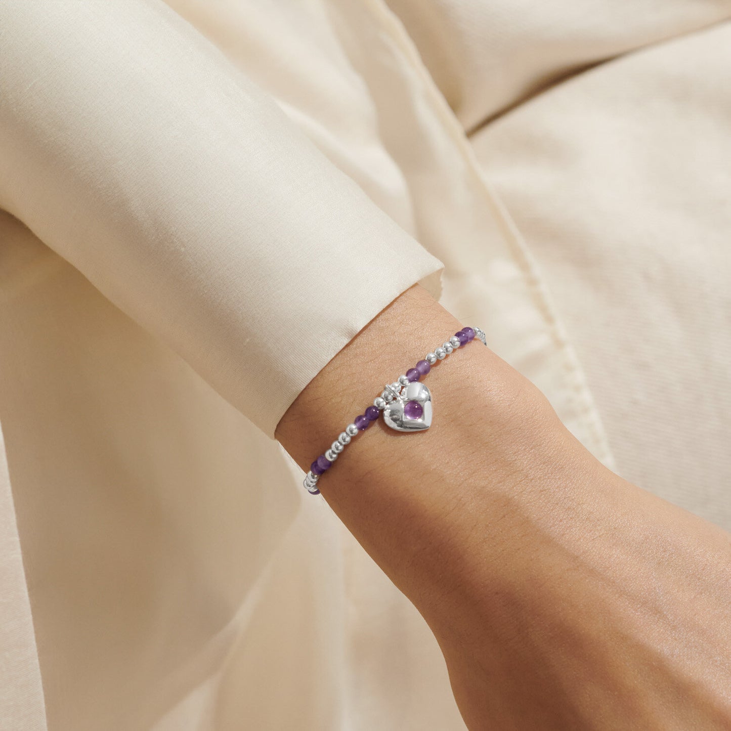 Joma Jewellery | A Little | Birthstone 'February' Bracelet