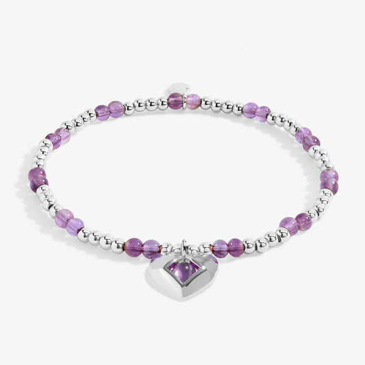 Joma Jewellery | A Little | Birthstone 'February' Bracelet