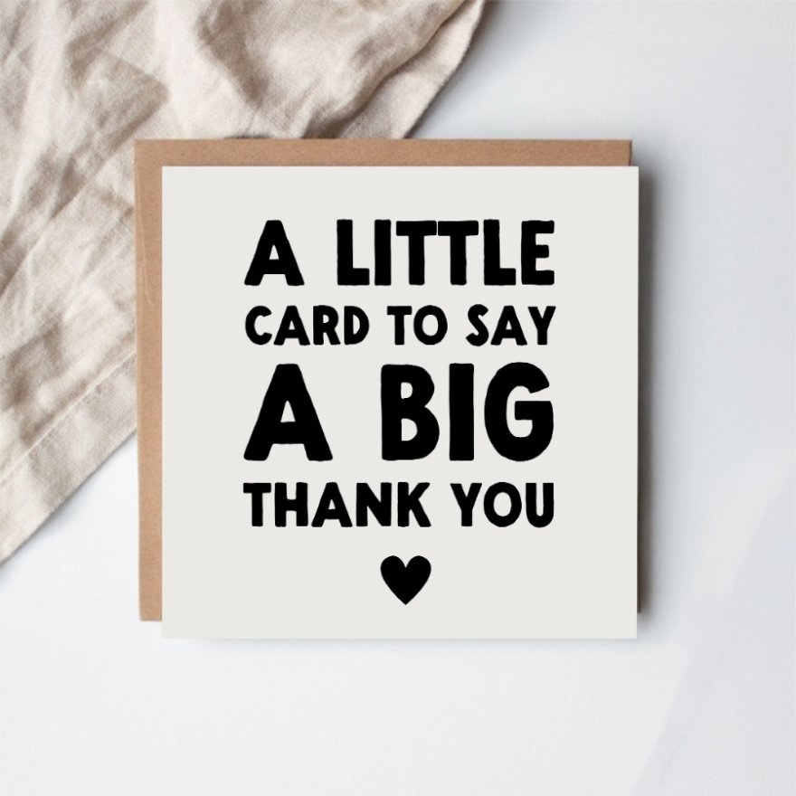 A Big Thank You Greeting Card