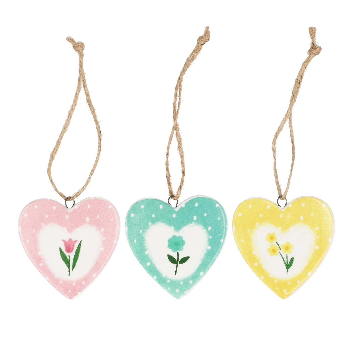 Ceramic Heart | Pastel Flowers