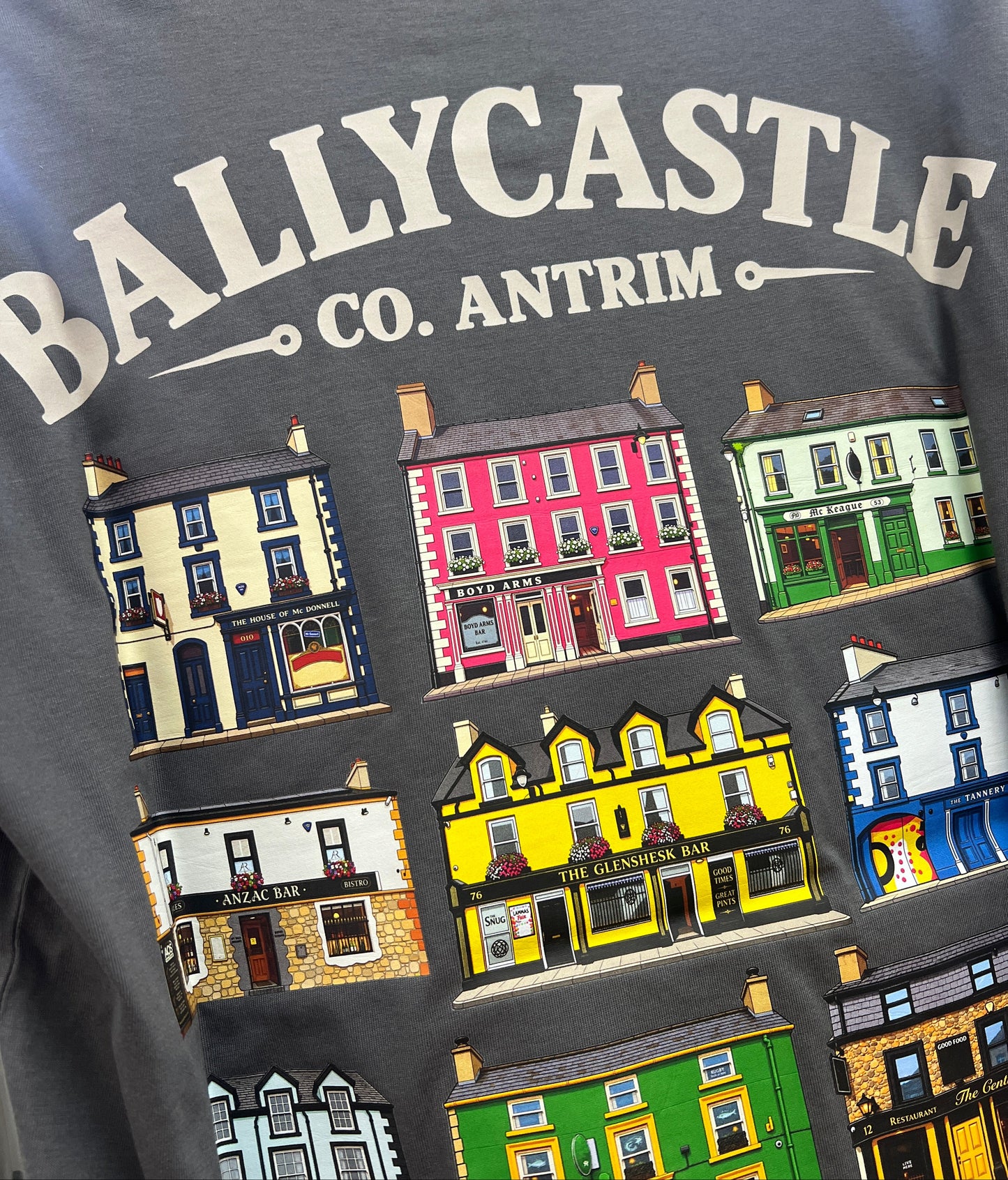 Ballycastle Pubs T-shirt | Grey