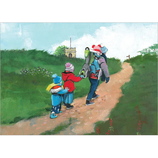 Relaxing Family Walk | Greeting Card
