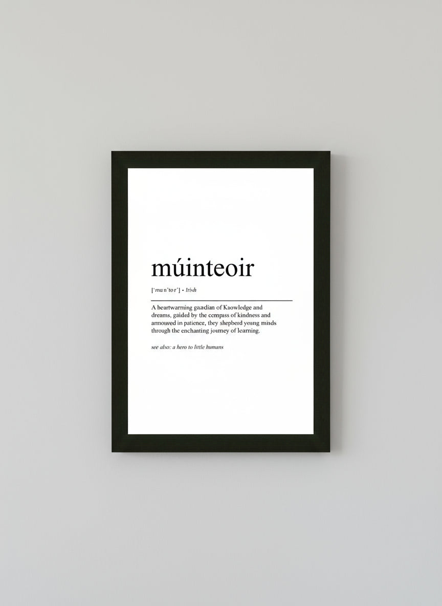 Framed Irish Sayings | Múinteoir