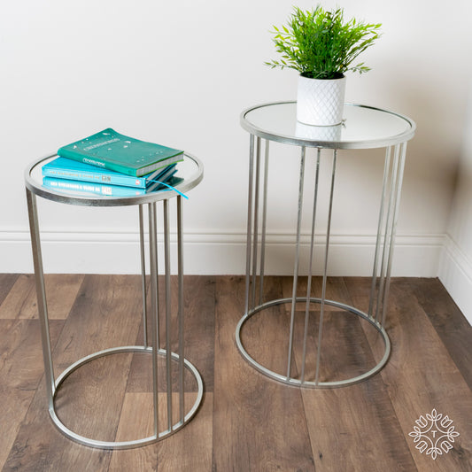 Freya S/2 Accent Tables Silver