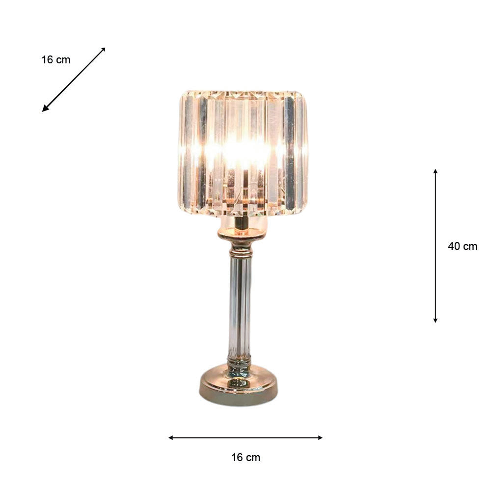 Imogen Glass Lamp | Gold 40cm
