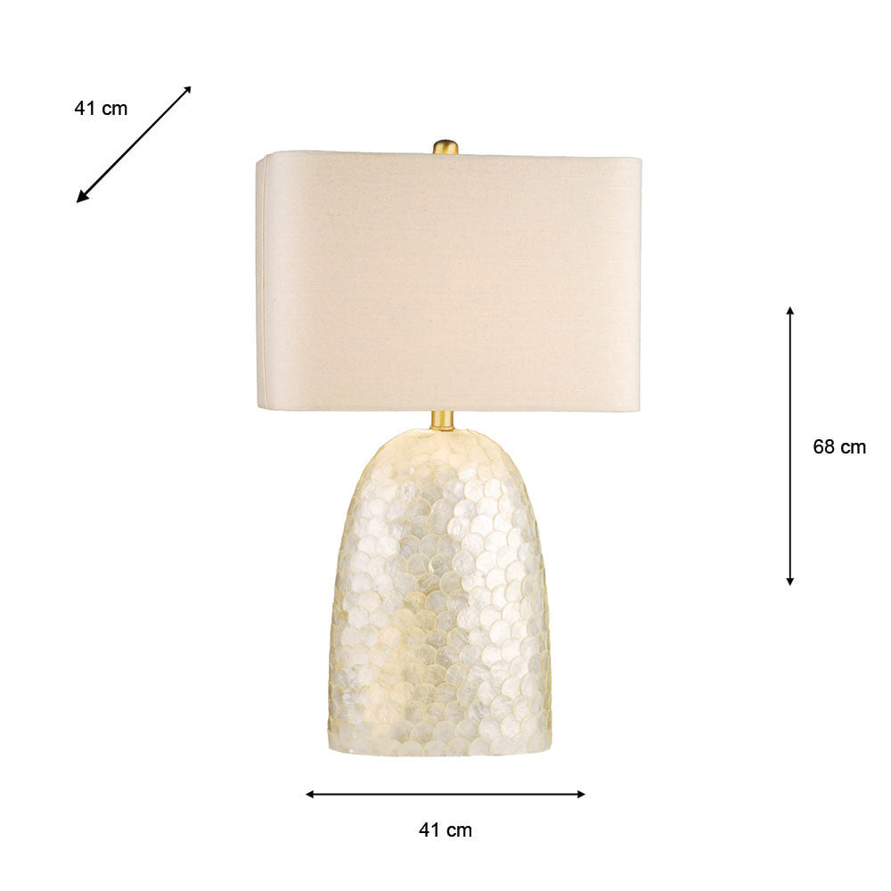 Capiz Table Lamp Natural 68cm